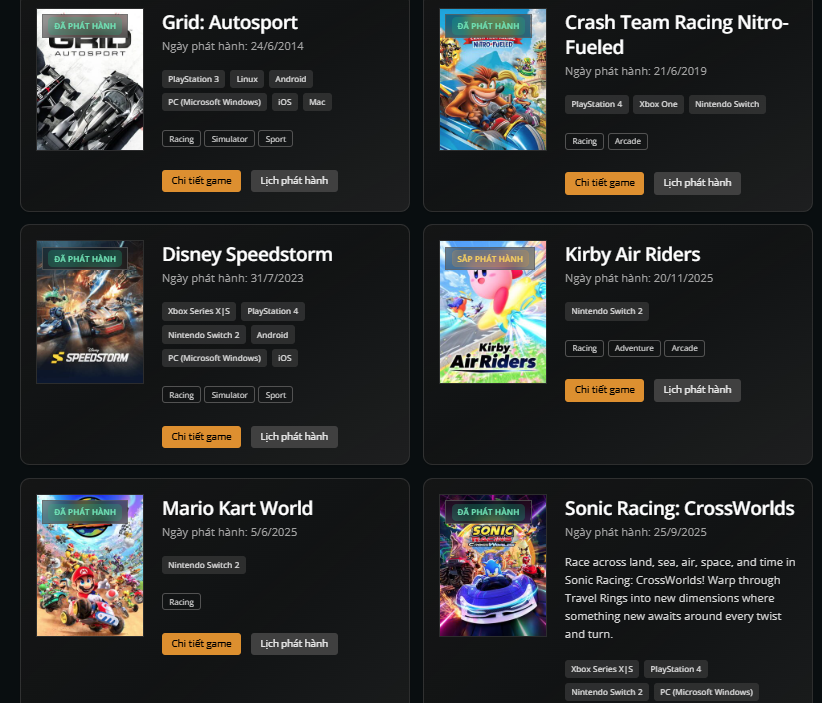 Top 10 trò chơi đua xe hay nhất trên Nintendo Switch / Switch 2 (2025)